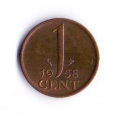 1 цент 1958 Нидерланды - 1 cent 1958 Netherlands