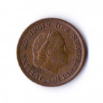 1 цент 1965 Нидерланды - 1 cent 1965 Netherlands, из оборота