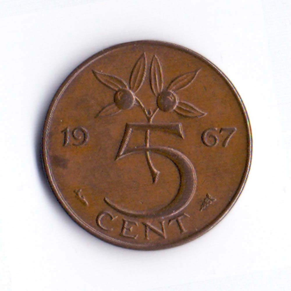 5 центов 1967 Нидерланды - 5 cent 1967 Netherlands