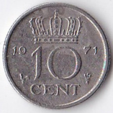 10 центов 1971 Нидерланды - 10 cents 1971 Netherlands