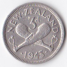 3 пенса 1943 Новая Зеландия - 3 pence 1943 New Zealand