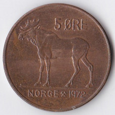 5 эре 1972 Норвегия - 5 ore 1972 Norway