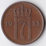 2 эре 1953 Норвегия - 2 ore 1953 Norway