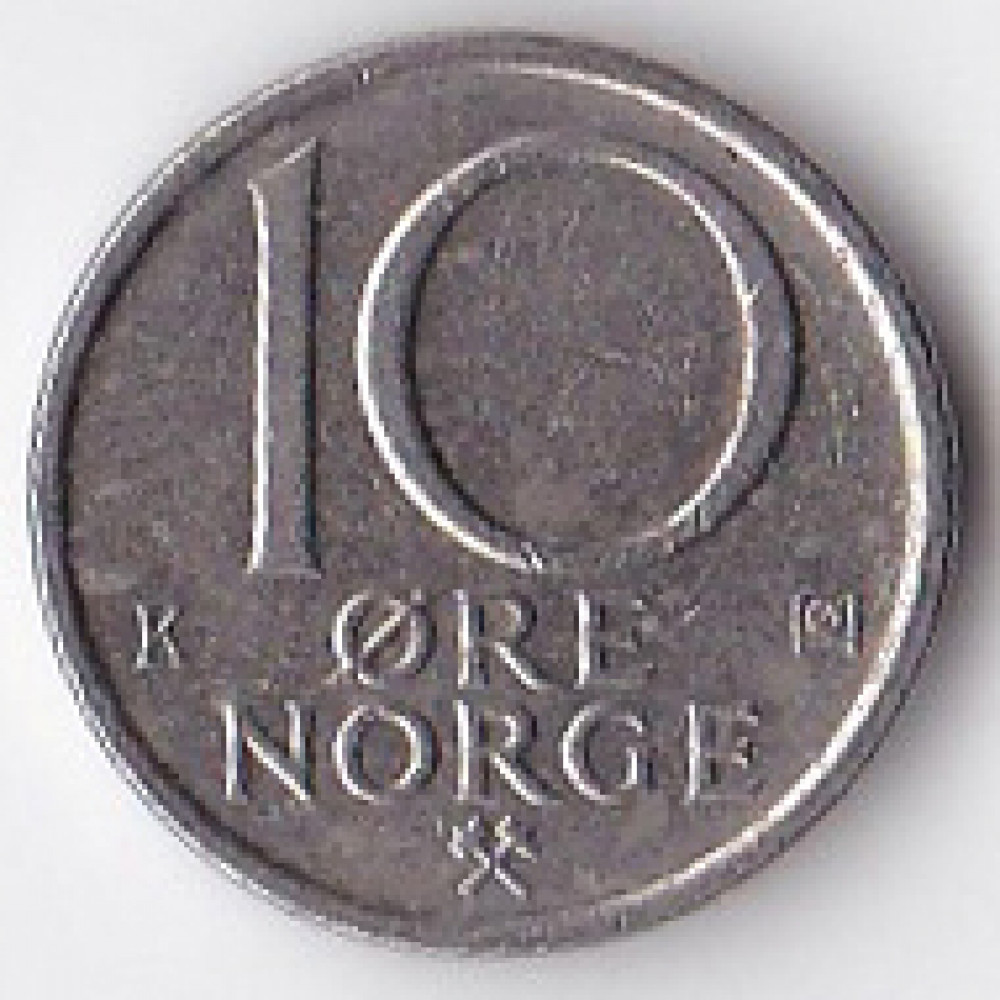 10 эре 1986 Норвегия - 10 ore 1986 Norway