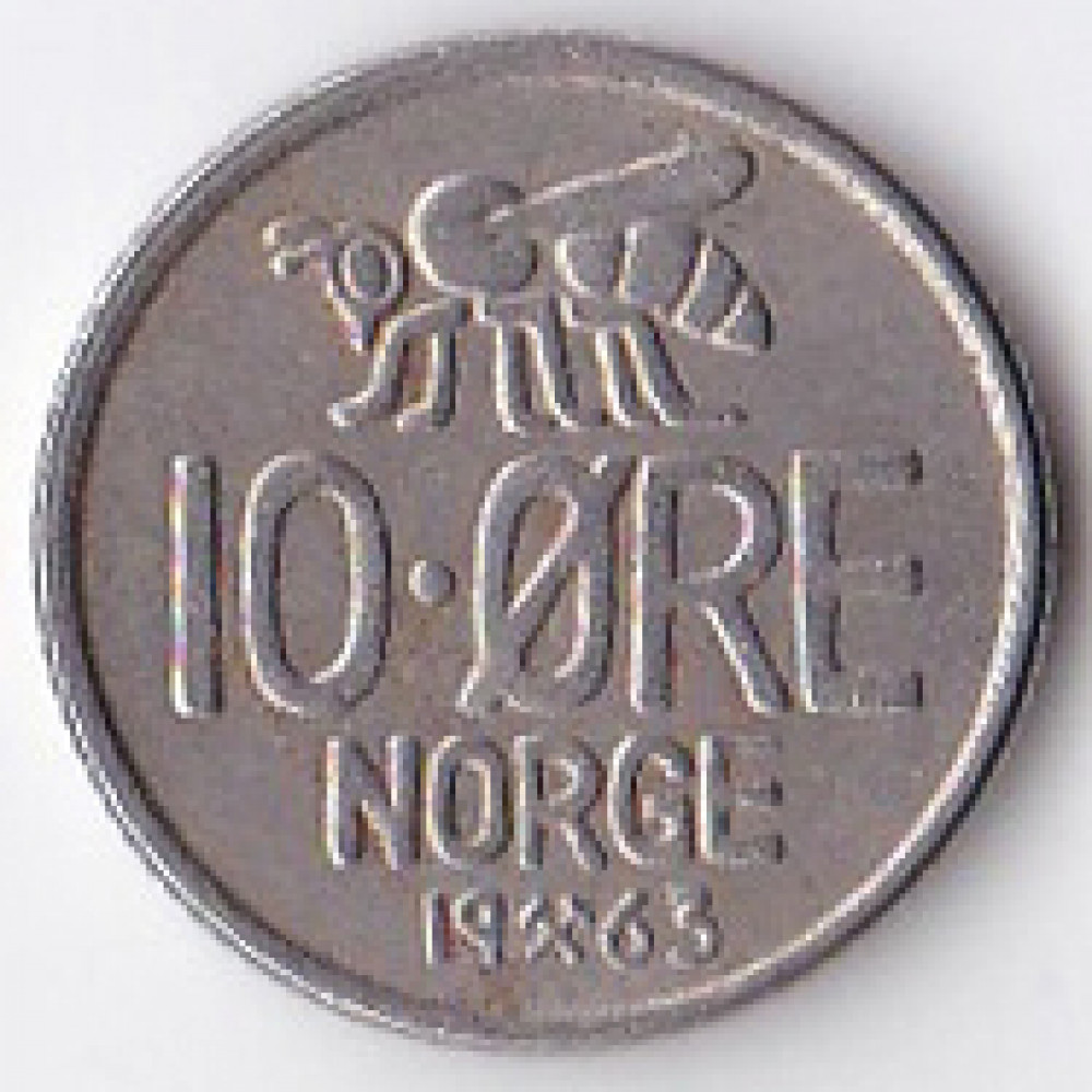 10 эре 1963 Норвегия - 10 ore 1963 Norway