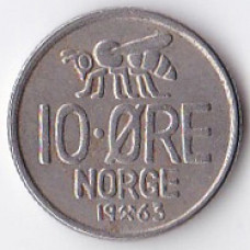 10 эре 1963 Норвегия - 10 ore 1963 Norway