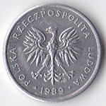 2 злотых 1989 Польша - 2 zlote 1989 Poland