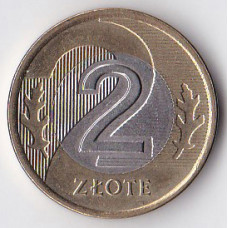 2 злотых 1995 Польша - 2 zlote 1995 Poland