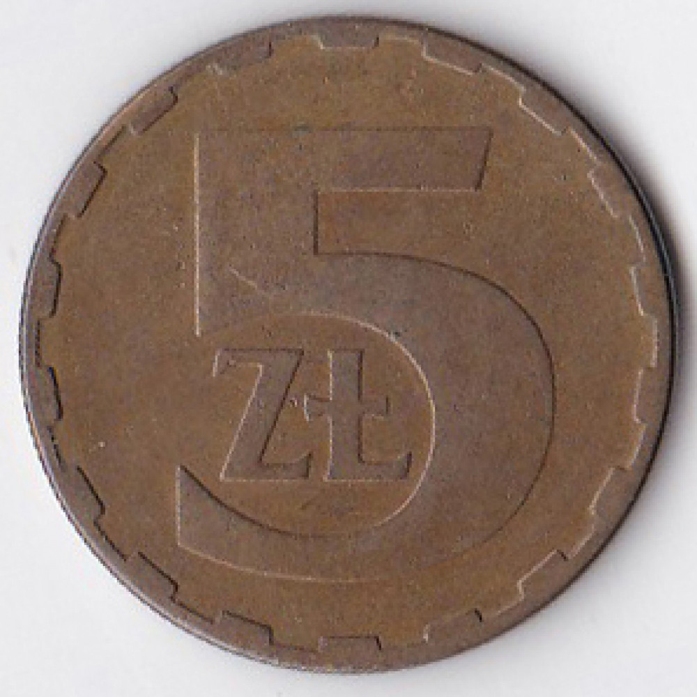 5 злотых 1983 Польша - 5 zlotych 1983 Poland