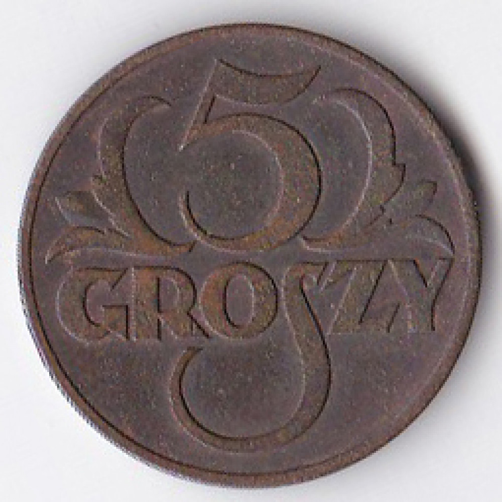 5 грошей 1937 Польша - 5 groszy 1937 Poland