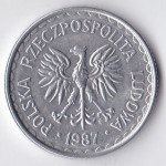 1 злотый 1987 Польша - 1 zloty 1987 Poland