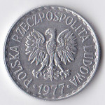 1 злотый 1977 Польша - 1 zloty 1977 Poland