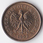 1 грош 1992 Польша - 1 grosz 1992 Poland