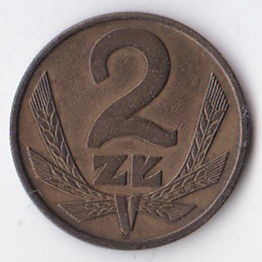 2 злотых 1976 Польша - 2 zlote 1976 Poland