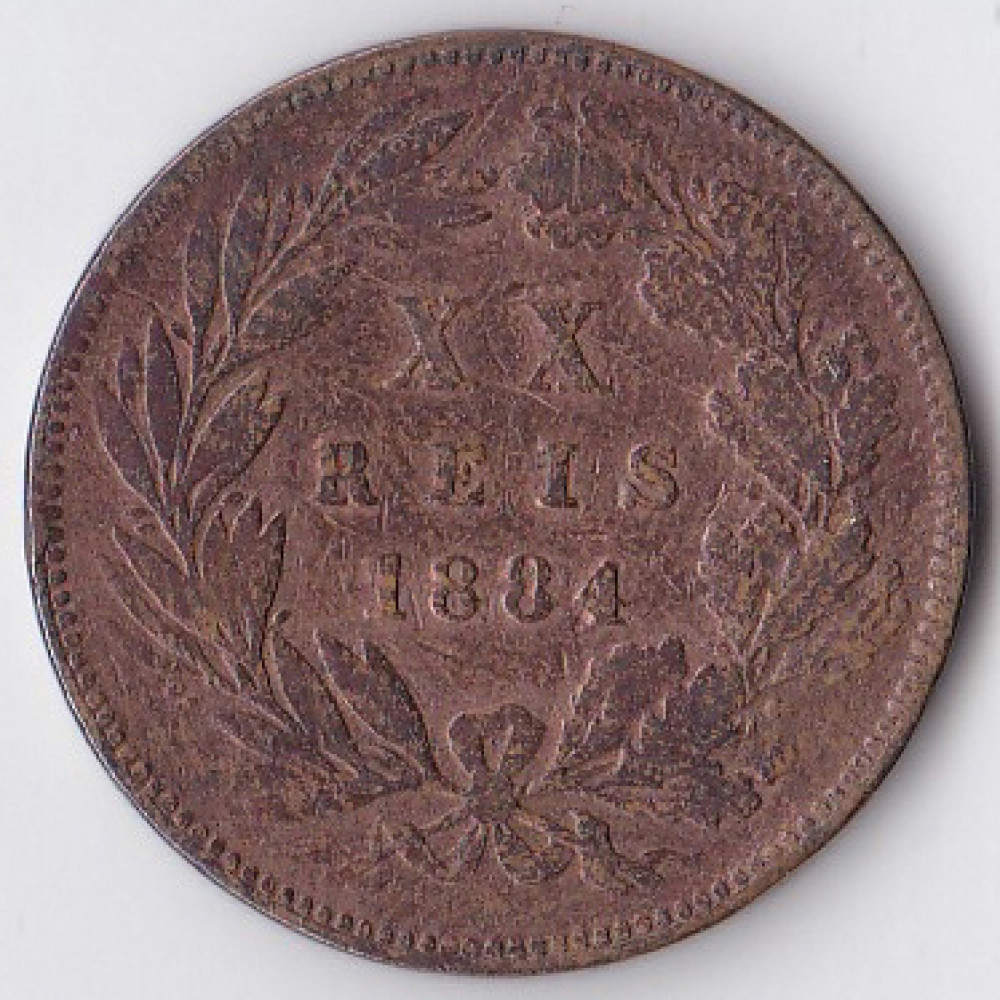20 рейс 1884 Португалия - 20 reis 1884 Portugal