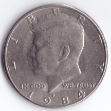 1/2 доллара 1984 США - half dollar 1984 USA, P