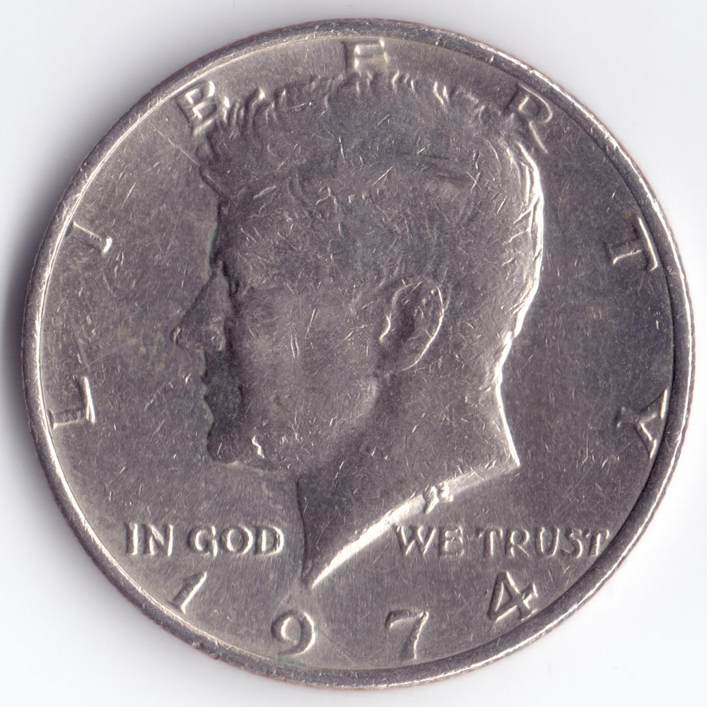 1/2 доллара 1974 США - half dollar 1974 USA, Без МД