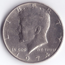 1/2 доллара 1974 США - half dollar 1974 USA, из оборота