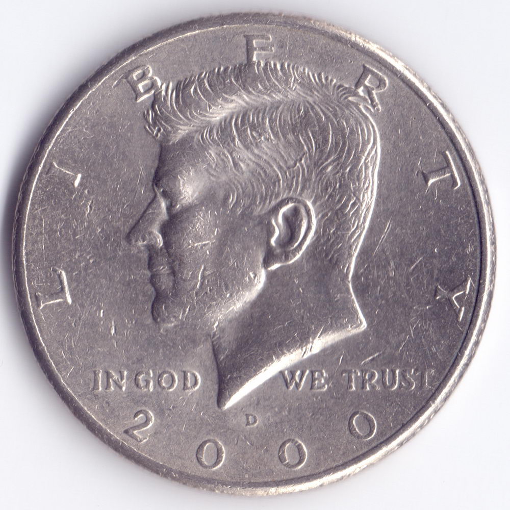 1/2 доллара 2000 США - half dollar 2000 USA, D