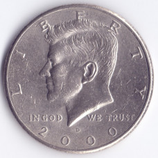 1/2 доллара 2000 США - half dollar 2000 USA, D