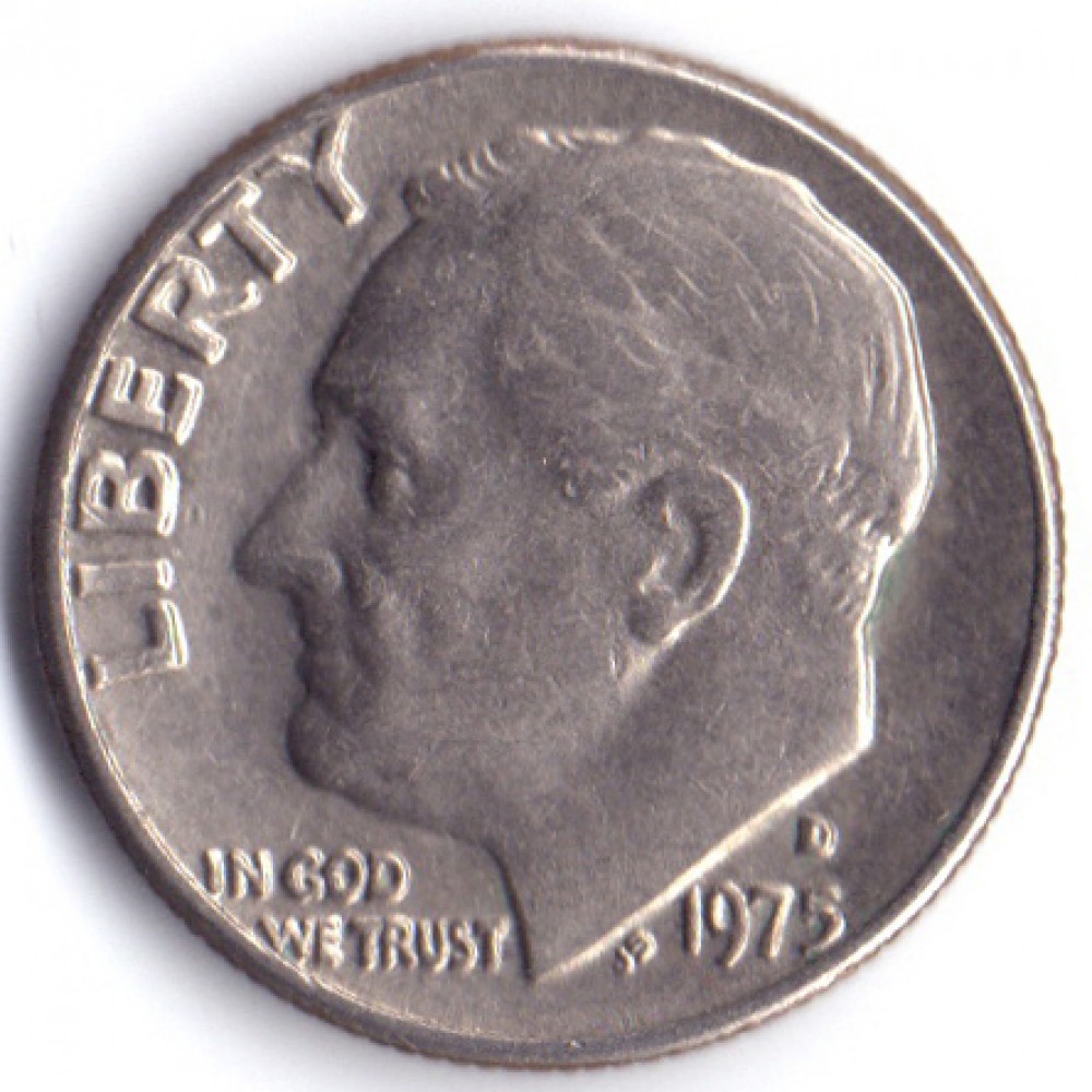 1 дайм (10 центов) 1975 США - 1 dime (10 cents) 1975 USA, D