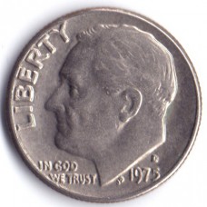 1 дайм (10 центов) 1975 США - 1 dime (10 cents) 1975 USA, D