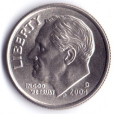 1 дайм (10 центов) 2004 США - 1 dime (10 cents) 2004 USA, D