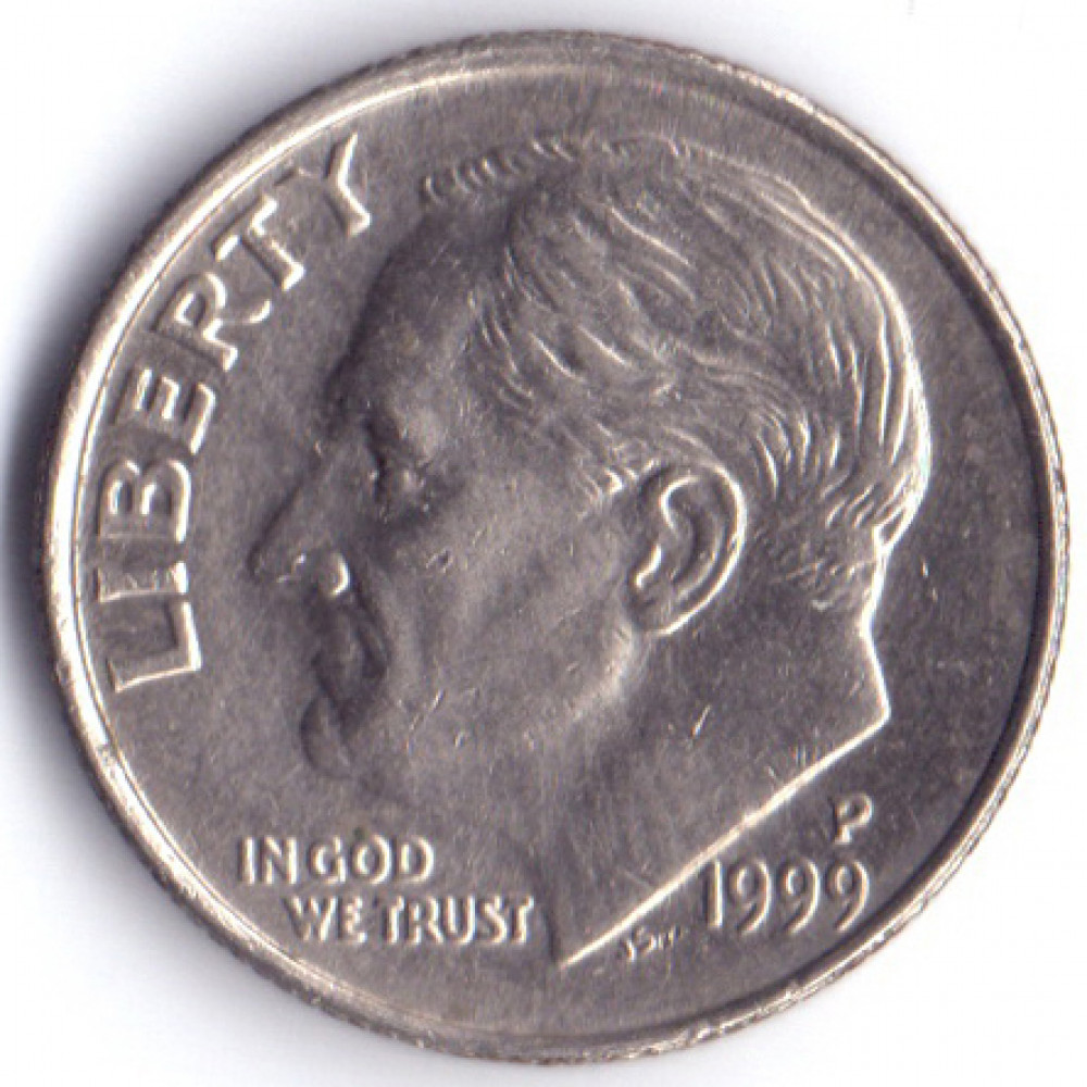 1 дайм (10 центов) 1999 США - 1 dime (10 cents) 1999 USA, P
