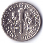 1 дайм (10 центов) 1983 США - 1 dime (10 cents) 1983 USA, P