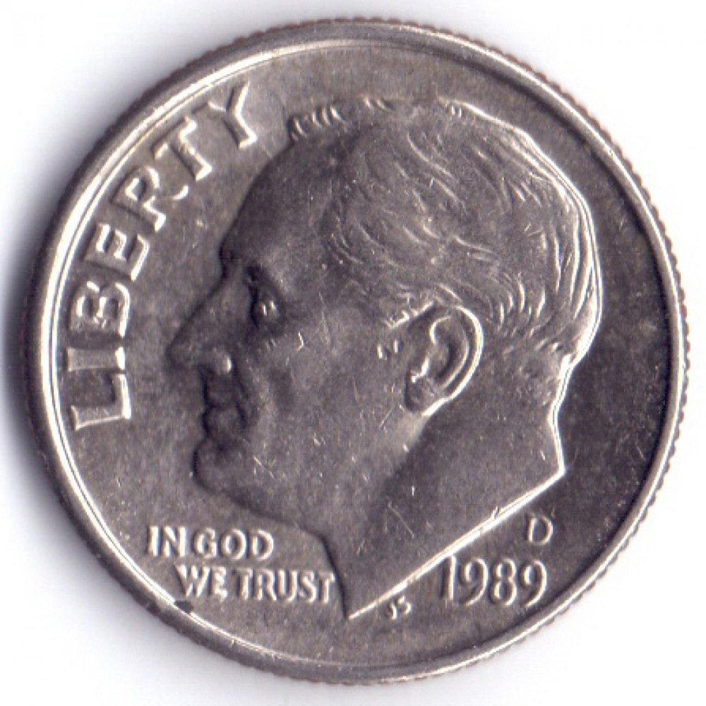 1 дайм (10 центов) 1989 США - 1 dime (10 cents) 1989 USA, D