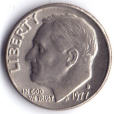 1 дайм (10 центов) 1977 США - 1 dime (10 cents) 1977 USA, D