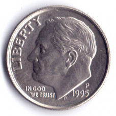 1 дайм (10 центов) 1995 США - 1 dime (10 cents) 1995 USA, P