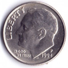 1 дайм (10 центов) 1994 США - 1 dime (10 cents) 1994 USA, P