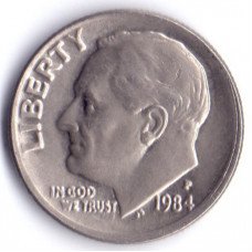1 дайм (10 центов) 1984 США - 1 dime (10 cents) 1984 USA, P