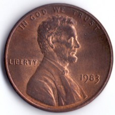 1 цент 1983 США - 1 cent 1983 USA, Без МД