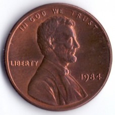 1 цент 1984 США - 1 cent 1984 USA, Без МД