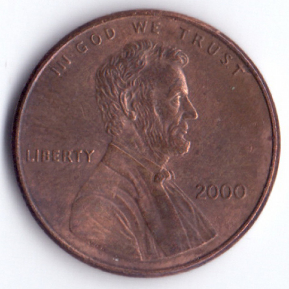 1 цент 2000 США - 1 cent 2000 USA, Без МД