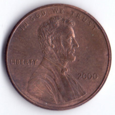 1 цент 2000 США - 1 cent 2000 USA, Без МД