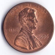1 цент 1996 США - 1 cent 1996 USA, Без МД