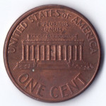 1 цент 2002 США - 1 cent 2002 USA, Без МД