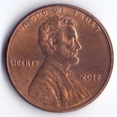 1 цент 2012 США - 1 cent 2012 USA, Без МД