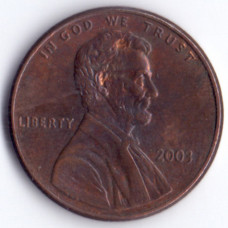 1 цент 2003 США - 1 cent 2003 USA, Без МД
