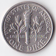 1 дайм (10 центов) 2000 США - 1 dime (10 cents) 2000 USA, D