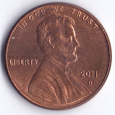 1 цент 2011 США - 1 cent 2011 USA, D