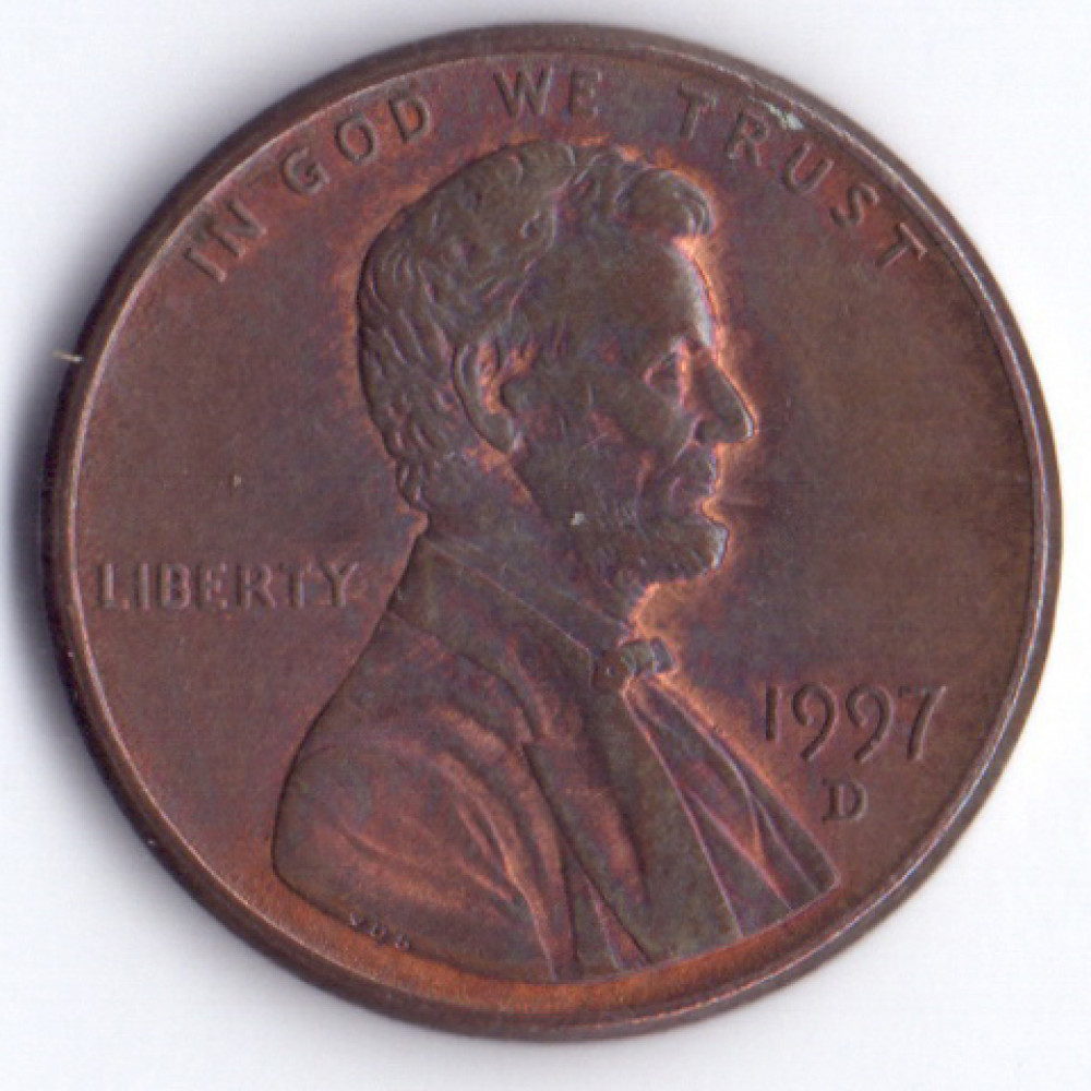 1 цент 1997 США - 1 cent 1997 USA, D