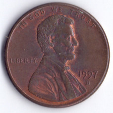 1 цент 1997 США - 1 cent 1997 USA, D