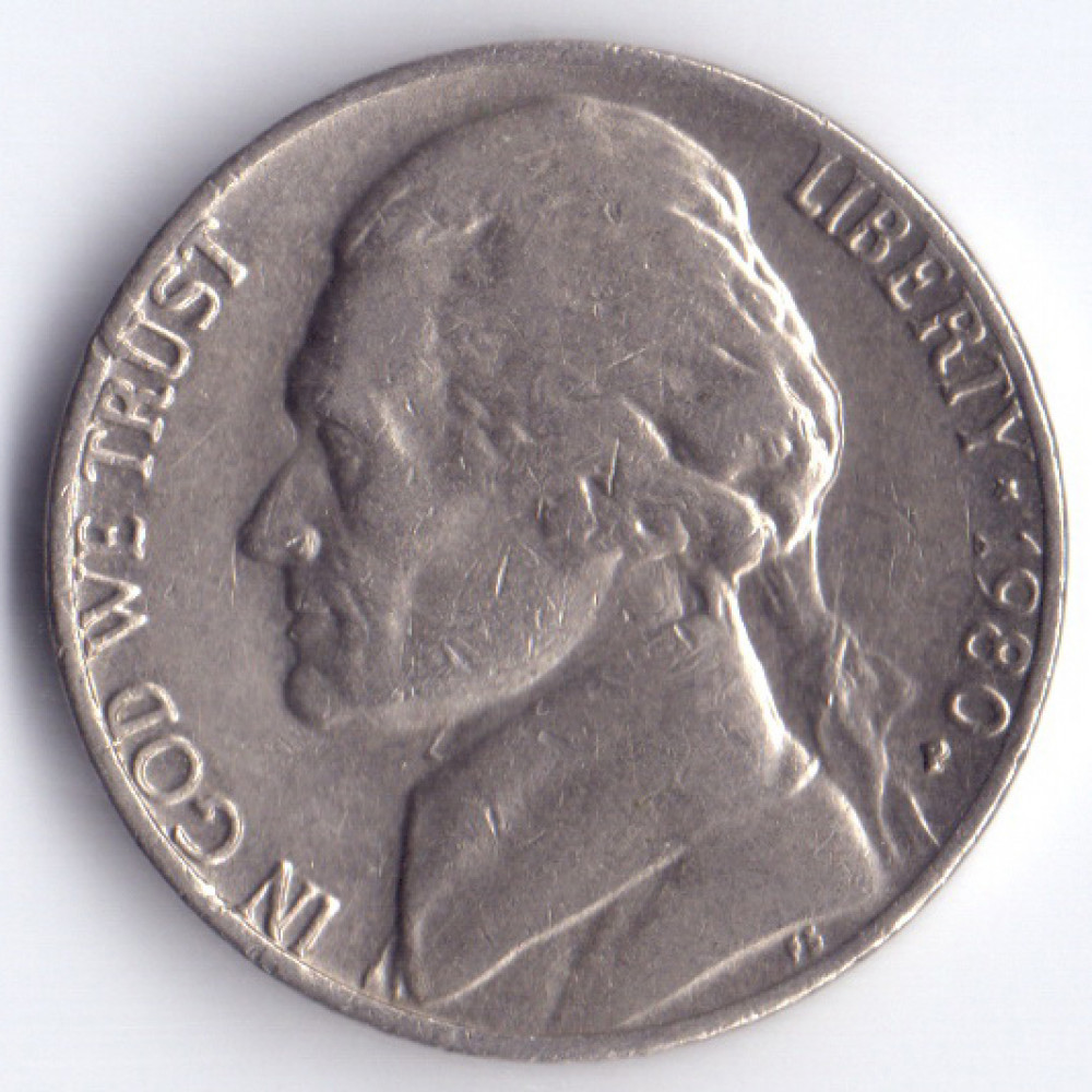 5 центов 1980 США - 5 cents 1980 USA, P