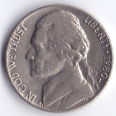 5 центов 1980 США - 5 cents 1980 USA, P