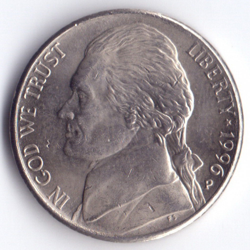 5 центов 1996 США - 5 cents 1996 USA, P