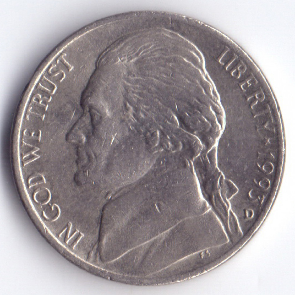 5 центов 1993 США - 5 cents 1993 USA, D